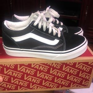 Size one black & white boys vans